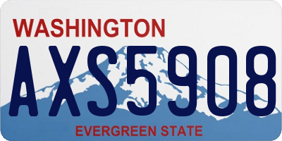 WA license plate AXS5908
