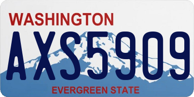 WA license plate AXS5909