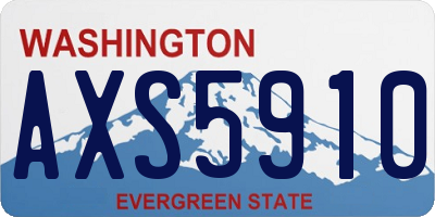 WA license plate AXS5910