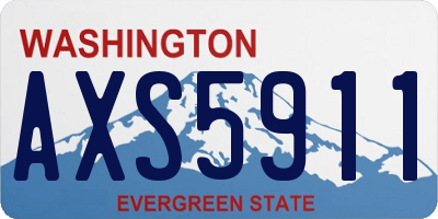 WA license plate AXS5911