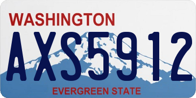WA license plate AXS5912