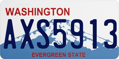 WA license plate AXS5913