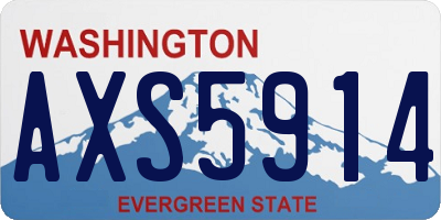 WA license plate AXS5914