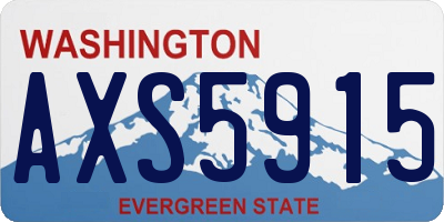 WA license plate AXS5915