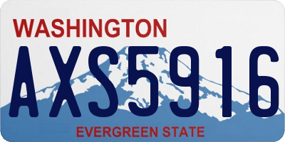 WA license plate AXS5916