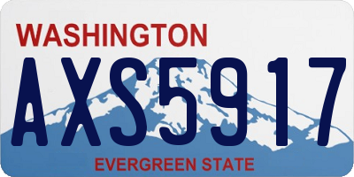 WA license plate AXS5917