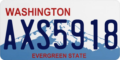 WA license plate AXS5918
