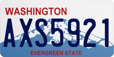 WA license plate AXS5921