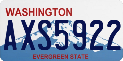 WA license plate AXS5922