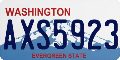 WA license plate AXS5923