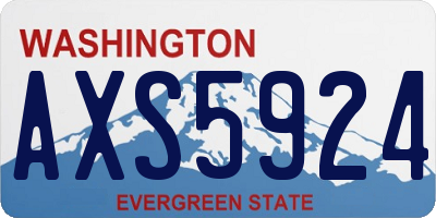 WA license plate AXS5924