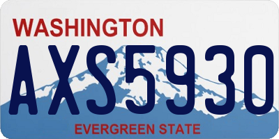 WA license plate AXS5930