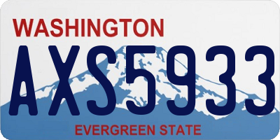 WA license plate AXS5933