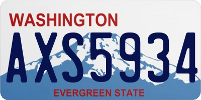 WA license plate AXS5934