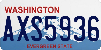WA license plate AXS5936
