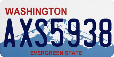 WA license plate AXS5938