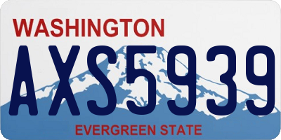 WA license plate AXS5939