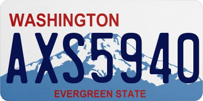 WA license plate AXS5940