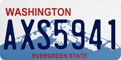 WA license plate AXS5941