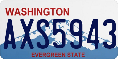 WA license plate AXS5943