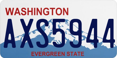 WA license plate AXS5944