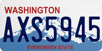 WA license plate AXS5945