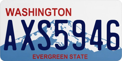 WA license plate AXS5946