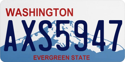 WA license plate AXS5947