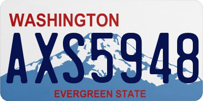 WA license plate AXS5948