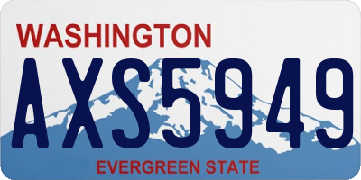 WA license plate AXS5949