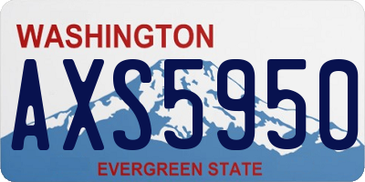 WA license plate AXS5950