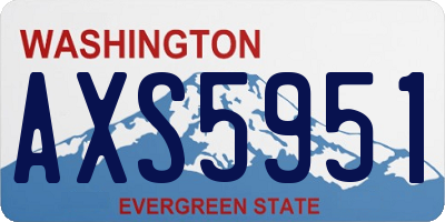 WA license plate AXS5951