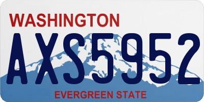 WA license plate AXS5952