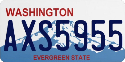 WA license plate AXS5955