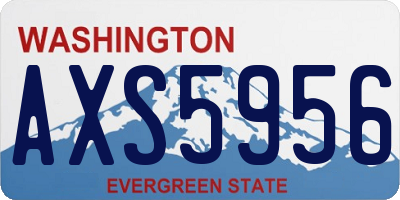 WA license plate AXS5956