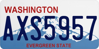 WA license plate AXS5957