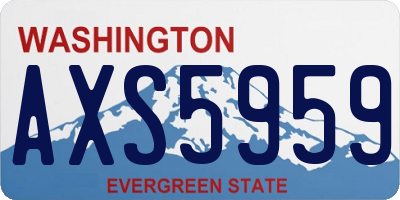 WA license plate AXS5959
