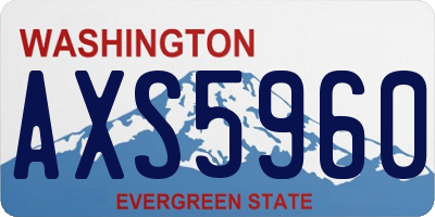WA license plate AXS5960