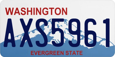 WA license plate AXS5961