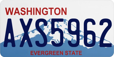 WA license plate AXS5962