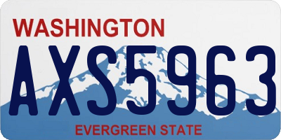 WA license plate AXS5963