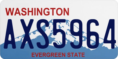 WA license plate AXS5964