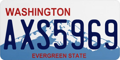 WA license plate AXS5969