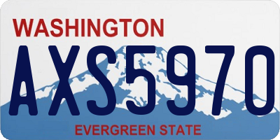 WA license plate AXS5970