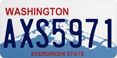 WA license plate AXS5971