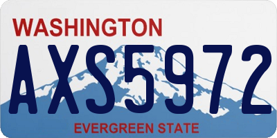 WA license plate AXS5972