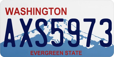 WA license plate AXS5973