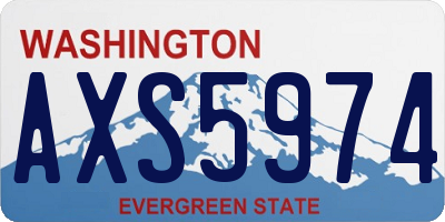 WA license plate AXS5974