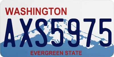 WA license plate AXS5975