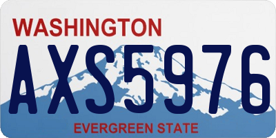 WA license plate AXS5976